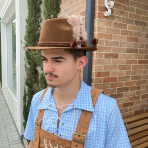 Chapéu Tirolês Aveludado Fritz Oktoberfest