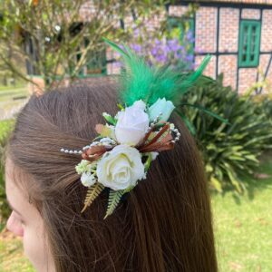 Grampo de Flores - com Pena