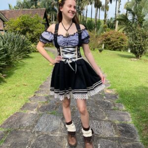 Eva Atelier Trajes Típicos 9 Saia de Suspensório Frida - Bordada